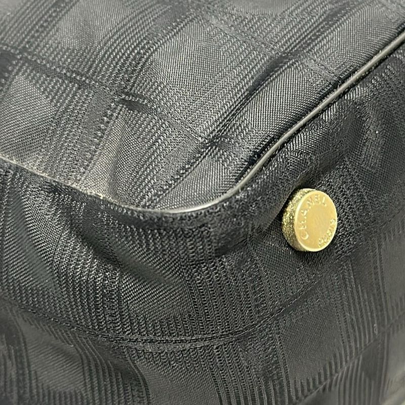 Chanel Tote Bag New Travel Line Tote PM Black Leather