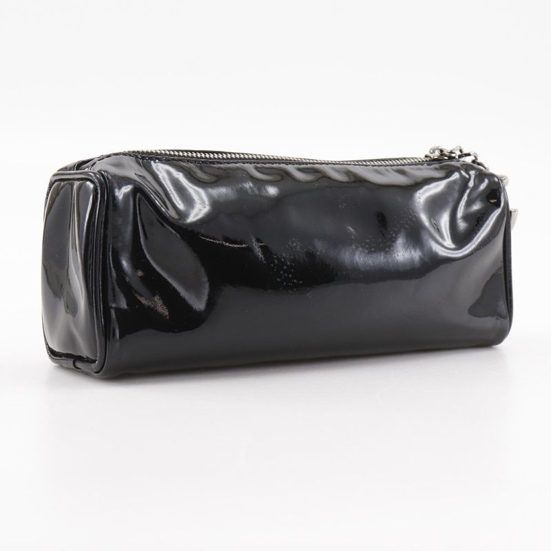 Chanel Camellia Enamel Black Ladies Pouch