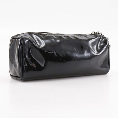Chanel Camellia Enamel Black Ladies Pouch