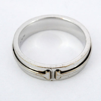 Tiffany & Co Ring T Narrow 18k White Gold White Gold No 20 Men's