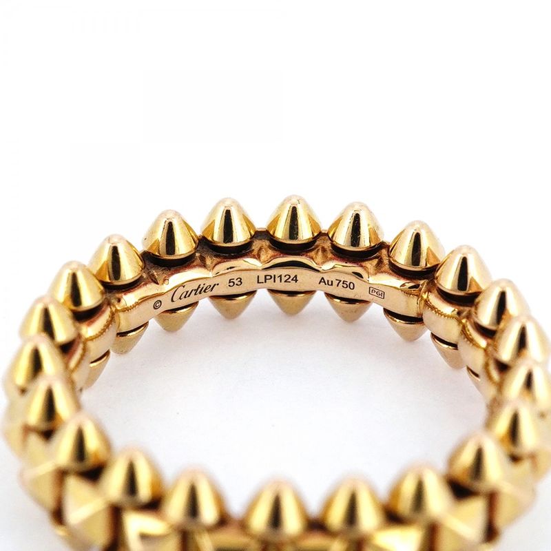 Cartier Ring Crush 18k Pink Gold Pink Gold #53 Ladies