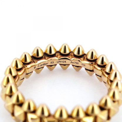 Cartier Ring Crush 18k Pink Gold Pink Gold #53 Ladies