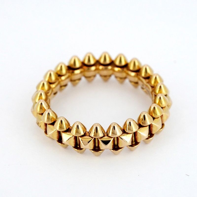 Cartier Ring Crush 18k Pink Gold Pink Gold #53 Ladies