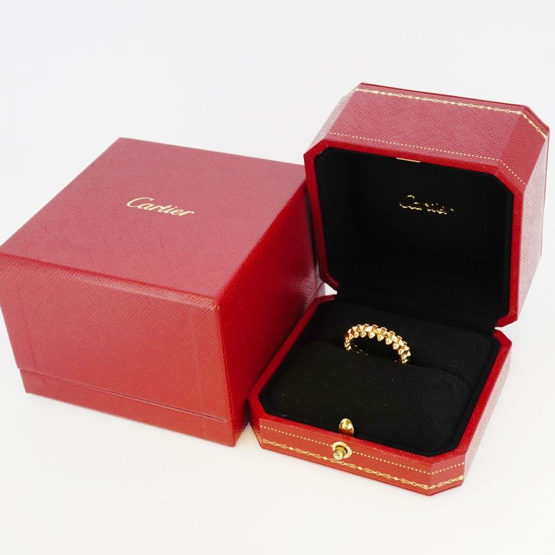 Cartier Ring Crush 18k Pink Gold Pink Gold #53 Ladies