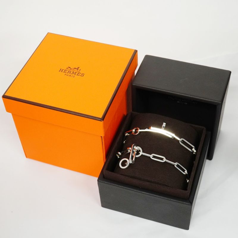 Hermes Bracelet Kelly Chaine Double Tour Silver 925 Men Women Unisex