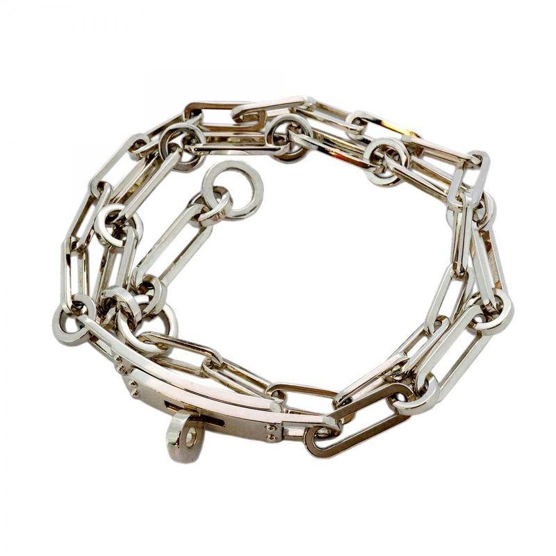Hermes Bracelet Kelly Chaine Double Tour Silver 925 Men Women Unisex