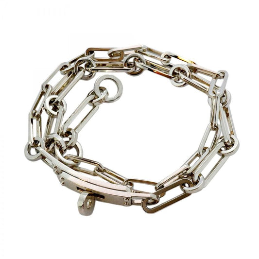 Hermes Bracelet Kelly Chaine Double Tour Silver 925 Men Women Unisex