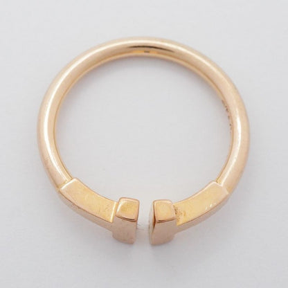 Tiffany & Co Ring T Wire 18k Pink Gold Pink Gold Size 7.5 Women's