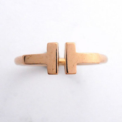Tiffany & Co Ring T Wire 18k Pink Gold Pink Gold Size 7.5 Women's
