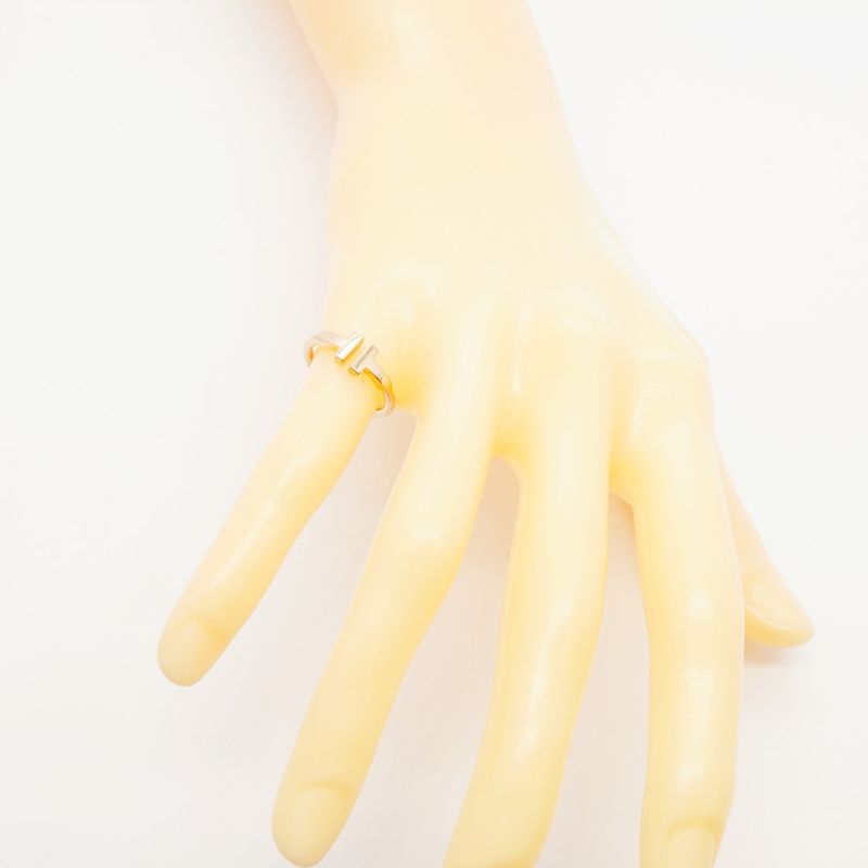 Tiffany & Co Ring T Wire 18k Pink Gold Pink Gold Size 7.5 Women's