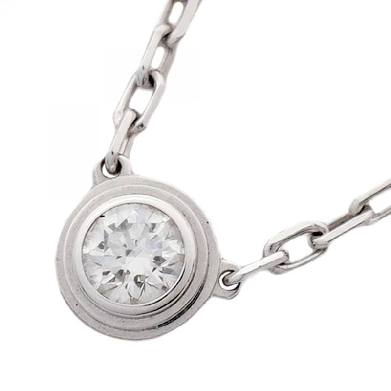 Cartier Necklace Damour Sm 1pd 18k White Gold White Gold Diamond Ladies