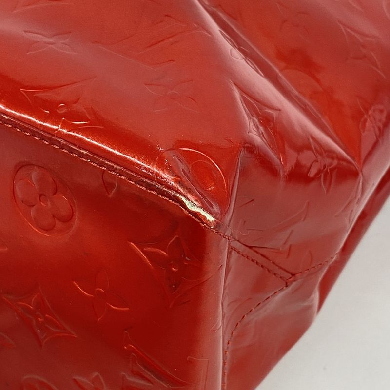 Louis Vuitton Tote Bag Vernis Lead MM M91086 Rouge Ladies
