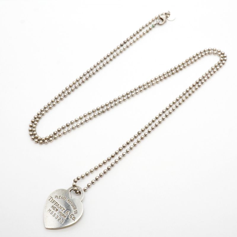 Tiffany & Co Necklace Return to Heart Ball Chain Silver 925 Women's