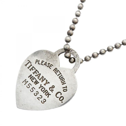 Tiffany & Co Necklace Return to Heart Ball Chain Silver 925 Women's