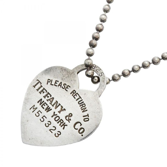 Tiffany & Co Necklace Return to Heart Ball Chain Silver 925 Women's