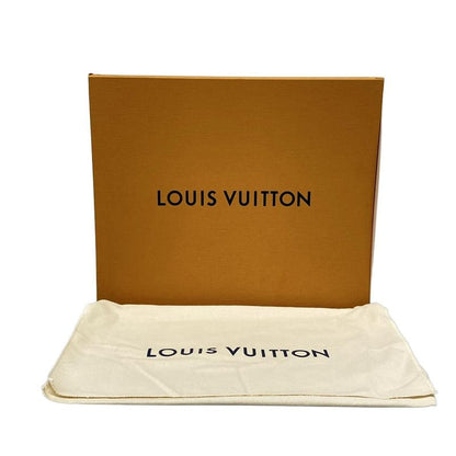 Louis Vuitton Clutch Bag Taiga Pochette Voyage M30450 Black Leather Cowhide