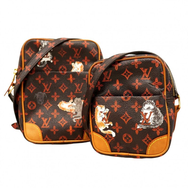 Louis Vuitton Shoulder Bag Catgram Panam Set M44399 Brown Ladies