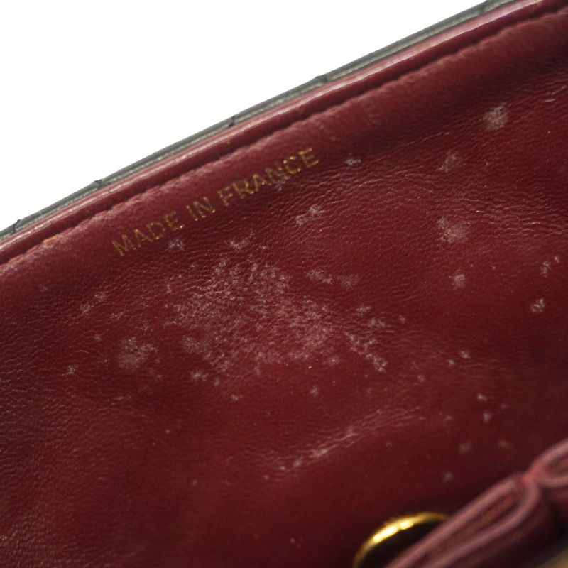 Chanel Shoulder Bag Matelasse Lambskin Black Gold Hardware Women