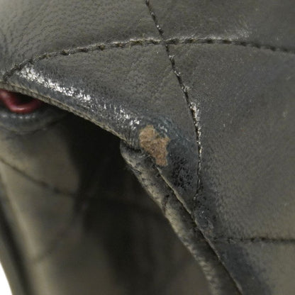 Chanel Shoulder Bag Matelasse Lambskin Black Gold Hardware Women