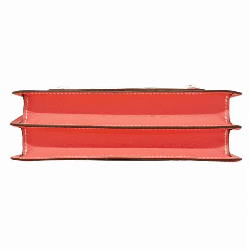 Hermes Shoulder Bag Louris 23 Evercolor Rose Tyrian Silver Hardware C Engraved