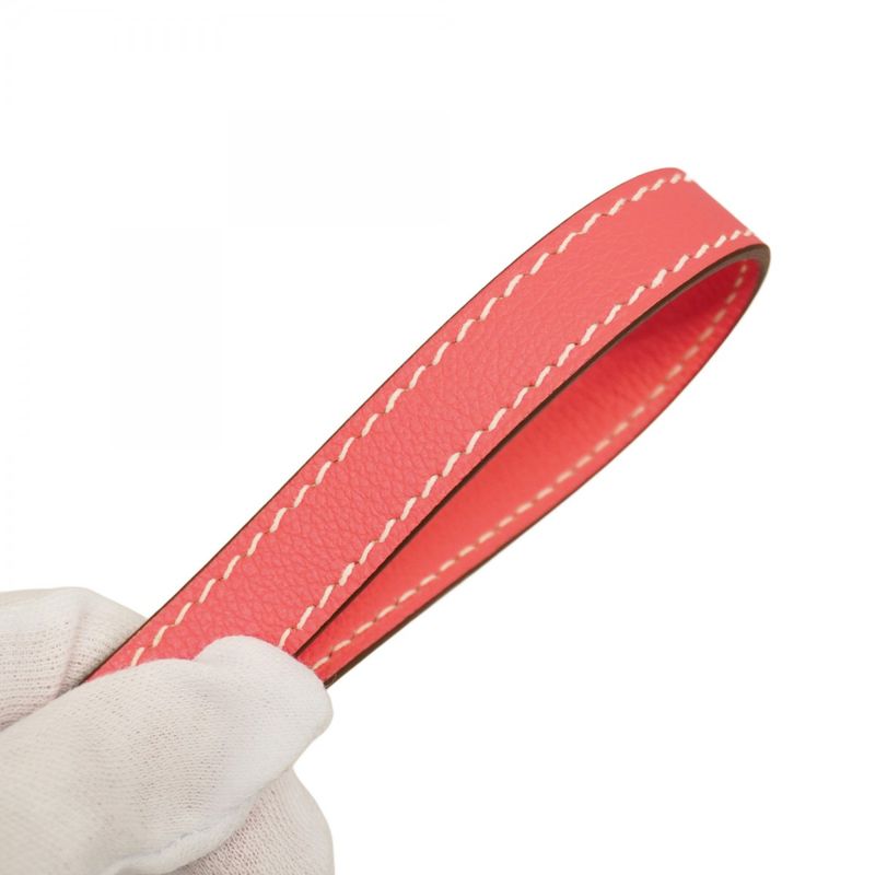 Hermes Shoulder Bag Louris 23 Evercolor Rose Tyrian Silver Hardware C Engraved