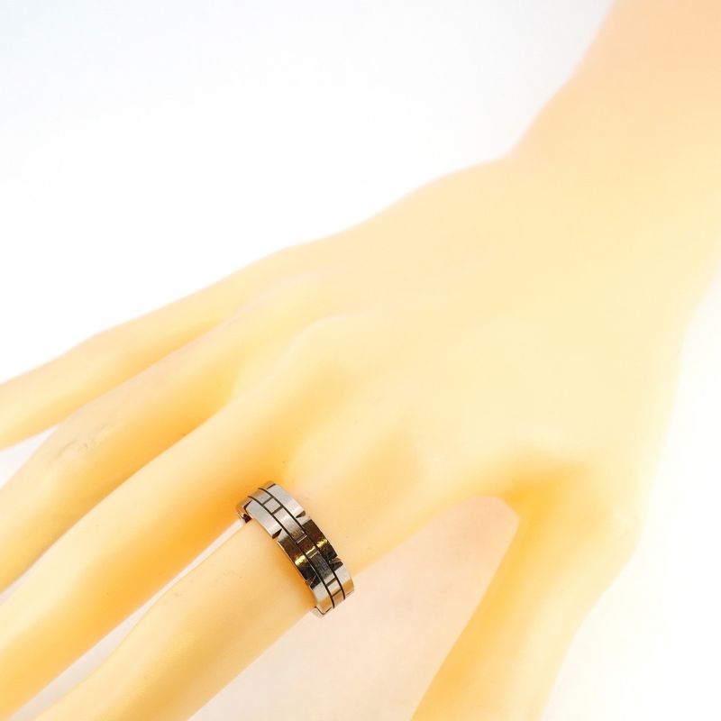 Cartier Ring Tank Française 18k White Gold White Gold #54 Ladies