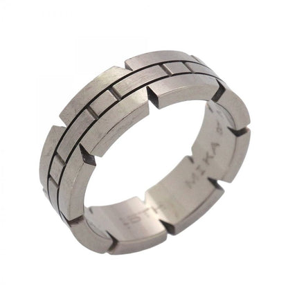 Cartier Ring Tank Française 18k White Gold White Gold #54 Ladies