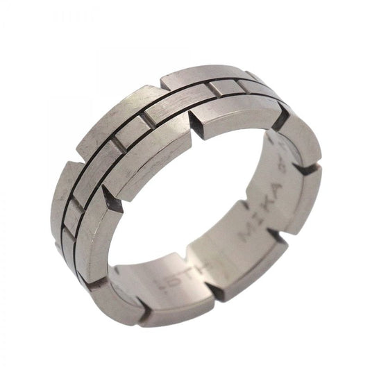 Cartier Ring Tank Française 18k White Gold White Gold #54 Ladies