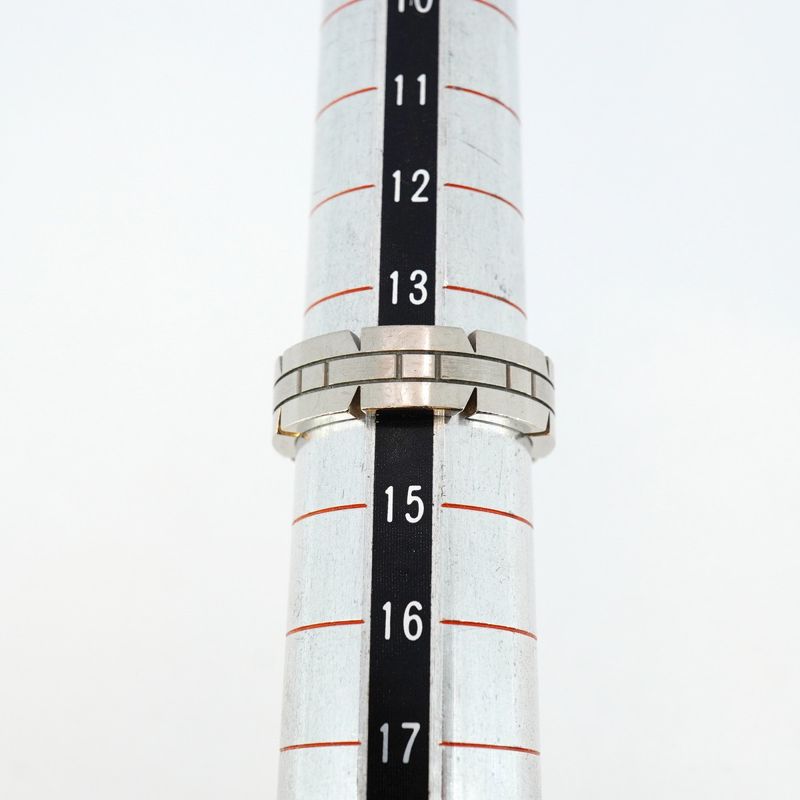 Cartier Ring Tank Française 18k White Gold White Gold #54 Ladies