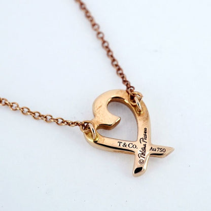 Tiffany & Co Necklace Loving Heart 18k Pink Gold Pink Gold Ladies