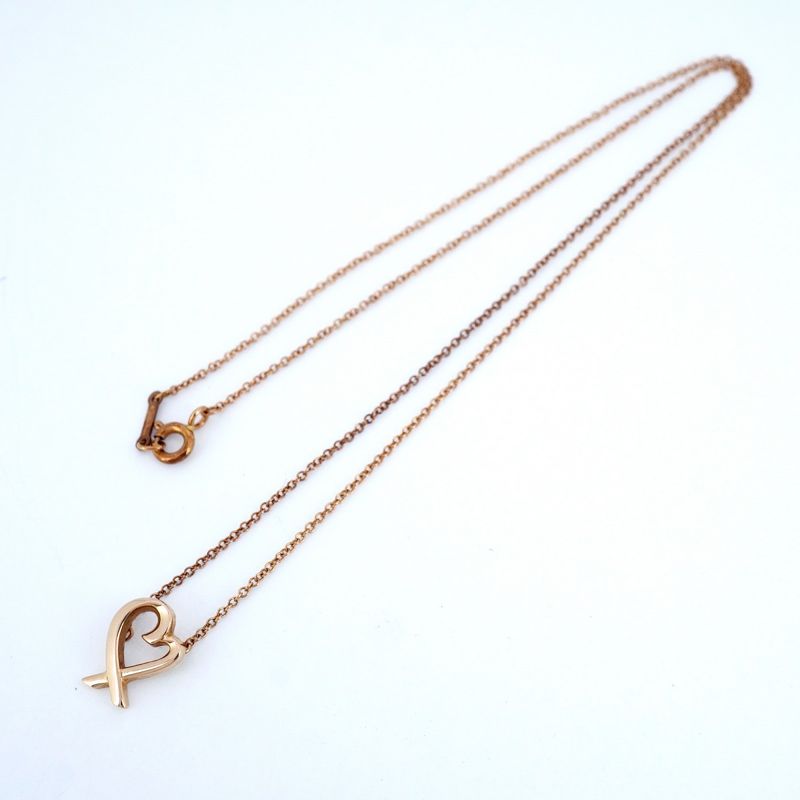 Tiffany & Co Necklace Loving Heart 18k Pink Gold Pink Gold Ladies