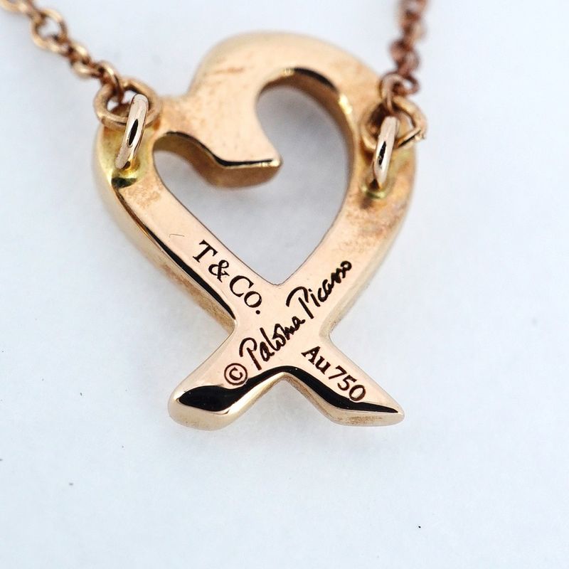Tiffany & Co Necklace Loving Heart 18k Pink Gold Pink Gold Ladies