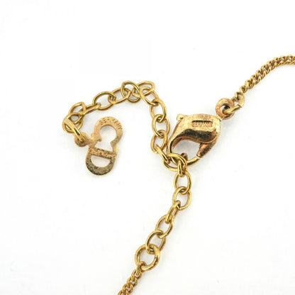 Christian Dior Necklace Dior Logo Round Shape Circle GP Plating Gold Ladies