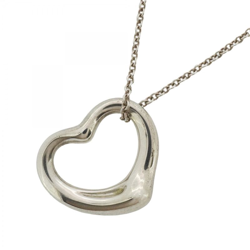 Tiffany & Co. Open Heart Necklace, Silver 925, Women's