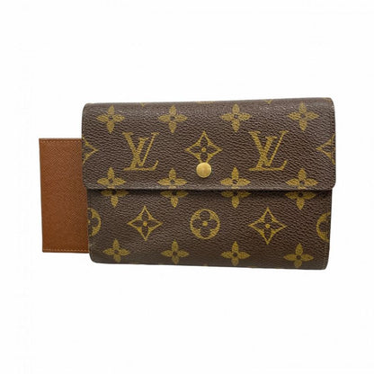 Louis Vuitton Trifold Wallet Monogram Porte Tresor Etuy Papier M61202 Brown