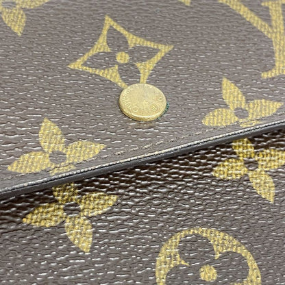 Louis Vuitton Trifold Wallet Monogram Porte Tresor Etuy Papier M61202 Brown