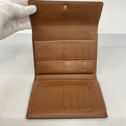 Louis Vuitton Trifold Wallet Monogram Porte Tresor Etuy Papier M61202 Brown