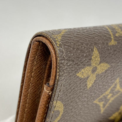 Louis Vuitton Trifold Wallet Monogram Porte Tresor Etuy Papier M61202 Brown