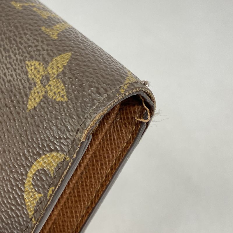 Louis Vuitton Trifold Wallet Monogram Porte Tresor Etuy Papier M61202 Brown