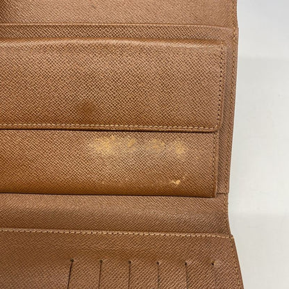 Louis Vuitton Trifold Wallet Monogram Porte Tresor Etuy Papier M61202 Brown