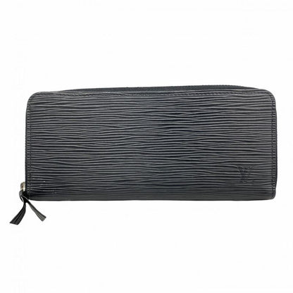Louis Vuitton Long Wallet Epi Portefeuille Clemence M60915 Noir Black Women's