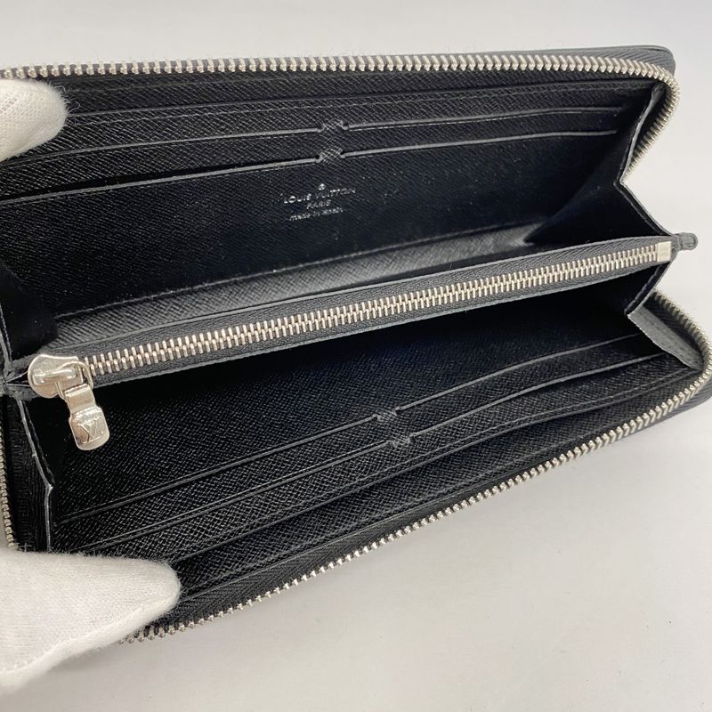 Louis Vuitton Long Wallet Epi Portefeuille Clemence M60915 Noir Black Women's