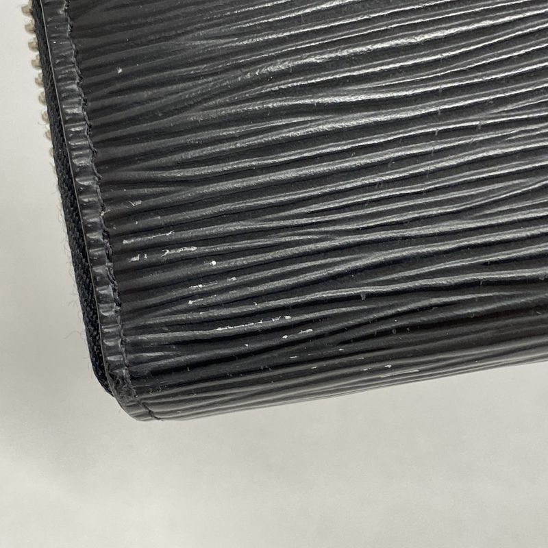 Louis Vuitton Long Wallet Epi Portefeuille Clemence M60915 Noir Black Women's