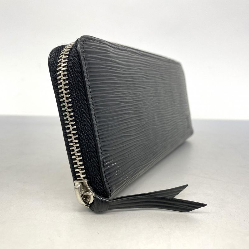 Louis Vuitton Long Wallet Epi Portefeuille Clemence M60915 Noir Black Women's