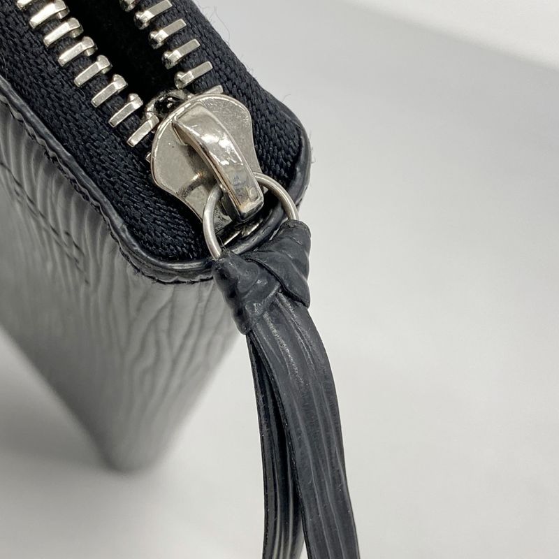 Louis Vuitton Long Wallet Epi Portefeuille Clemence M60915 Noir Black Women's