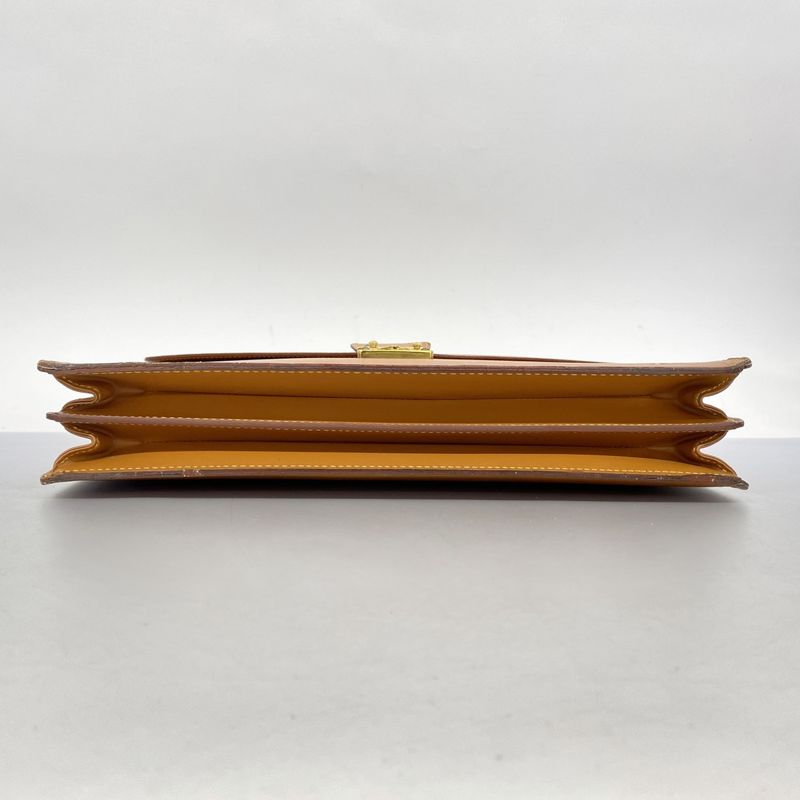 Louis Vuitton Briefcase Epi Serviette Conseil M54428 Zipang Gold Men's