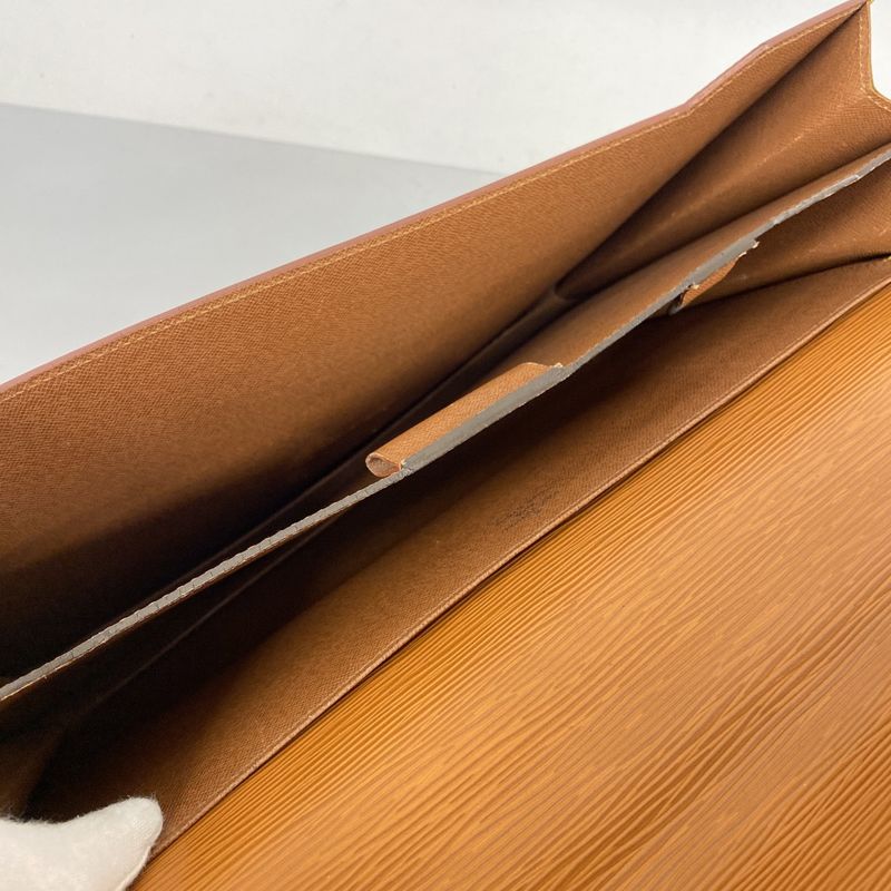 Louis Vuitton Briefcase Epi Serviette Conseil M54428 Zipang Gold Men's