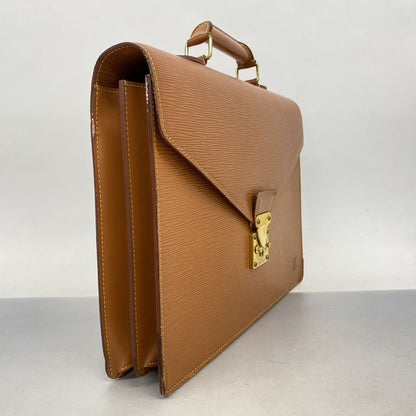 Louis Vuitton Briefcase Epi Serviette Conseil M54428 Zipang Gold Men's