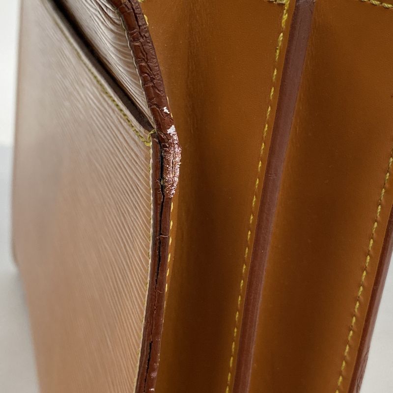 Louis Vuitton Briefcase Epi Serviette Conseil M54428 Zipang Gold Men's