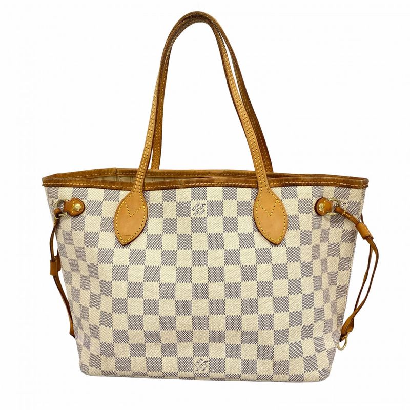 Louis Vuitton Tote Bag Damier Azure Neverfull PM N51110 White Ladies